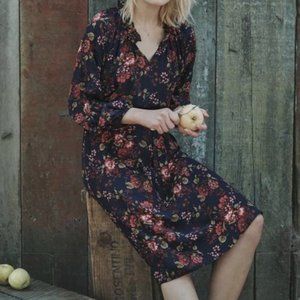 Amour Vert • Virginia Red Winterbloom Silk Dress - never worn